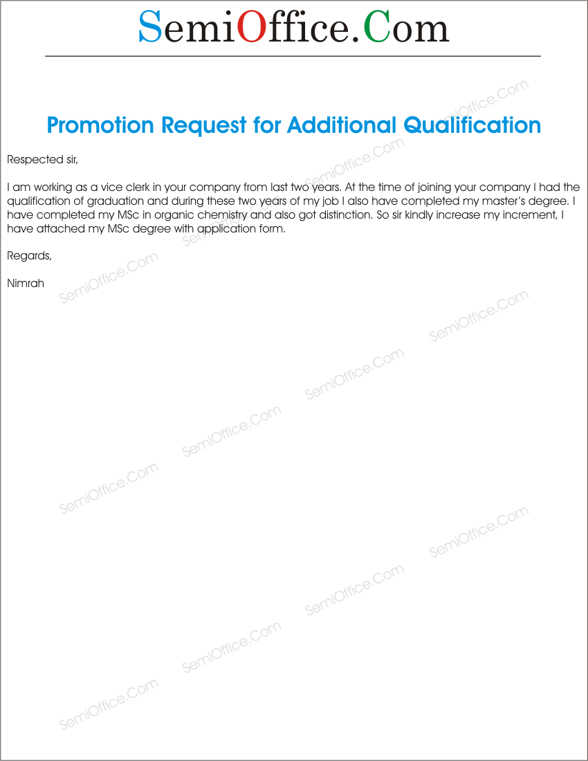 Increment Asking For Additional Qualification