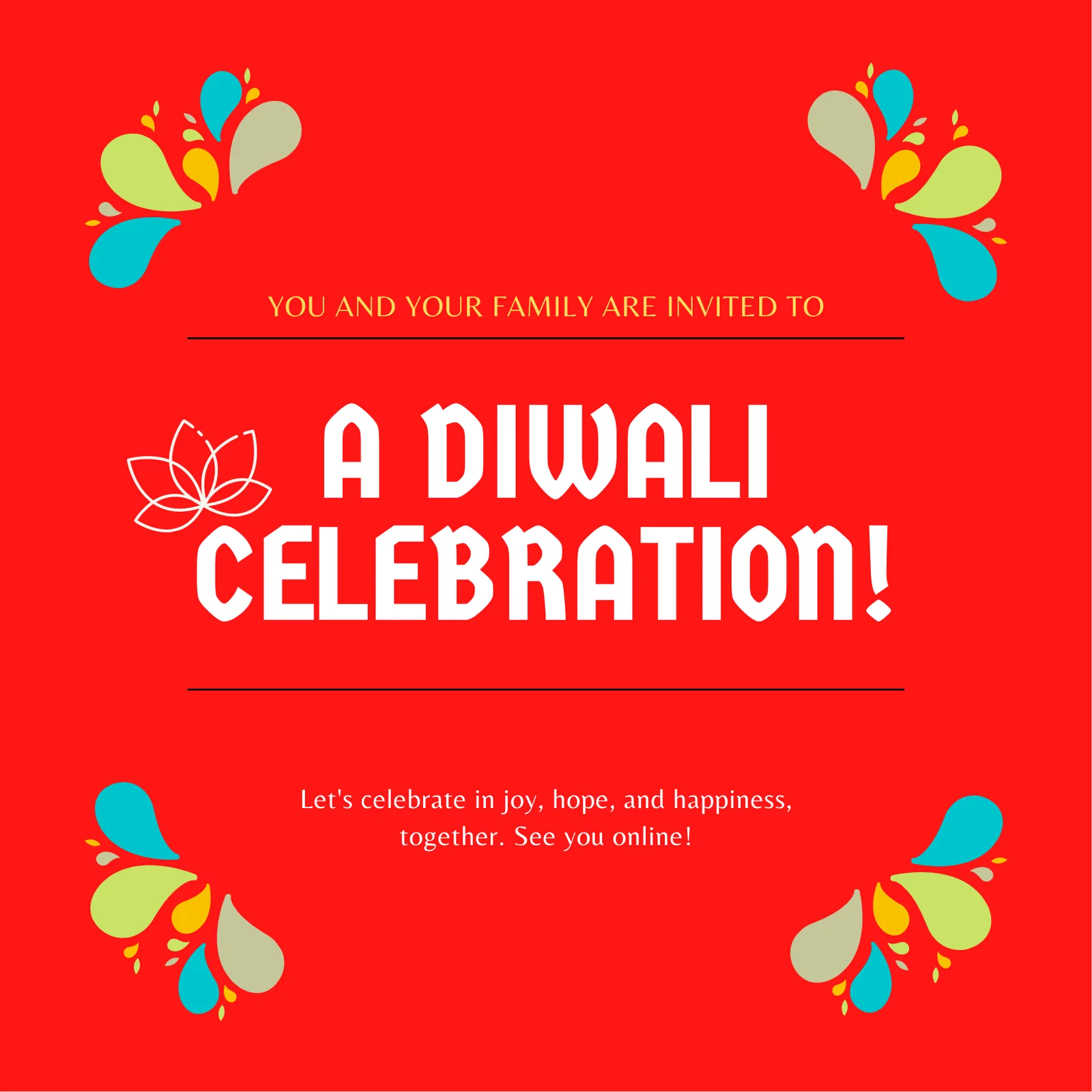 Invitation Letter for Diwali Celebrations For Friends/Staff/Employees