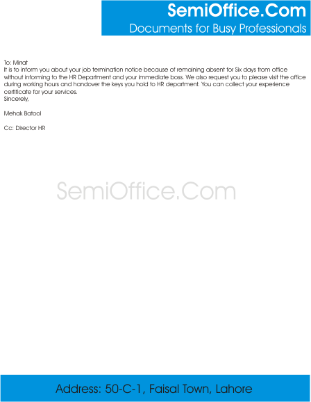 Memo on Absenteeism Samples Format