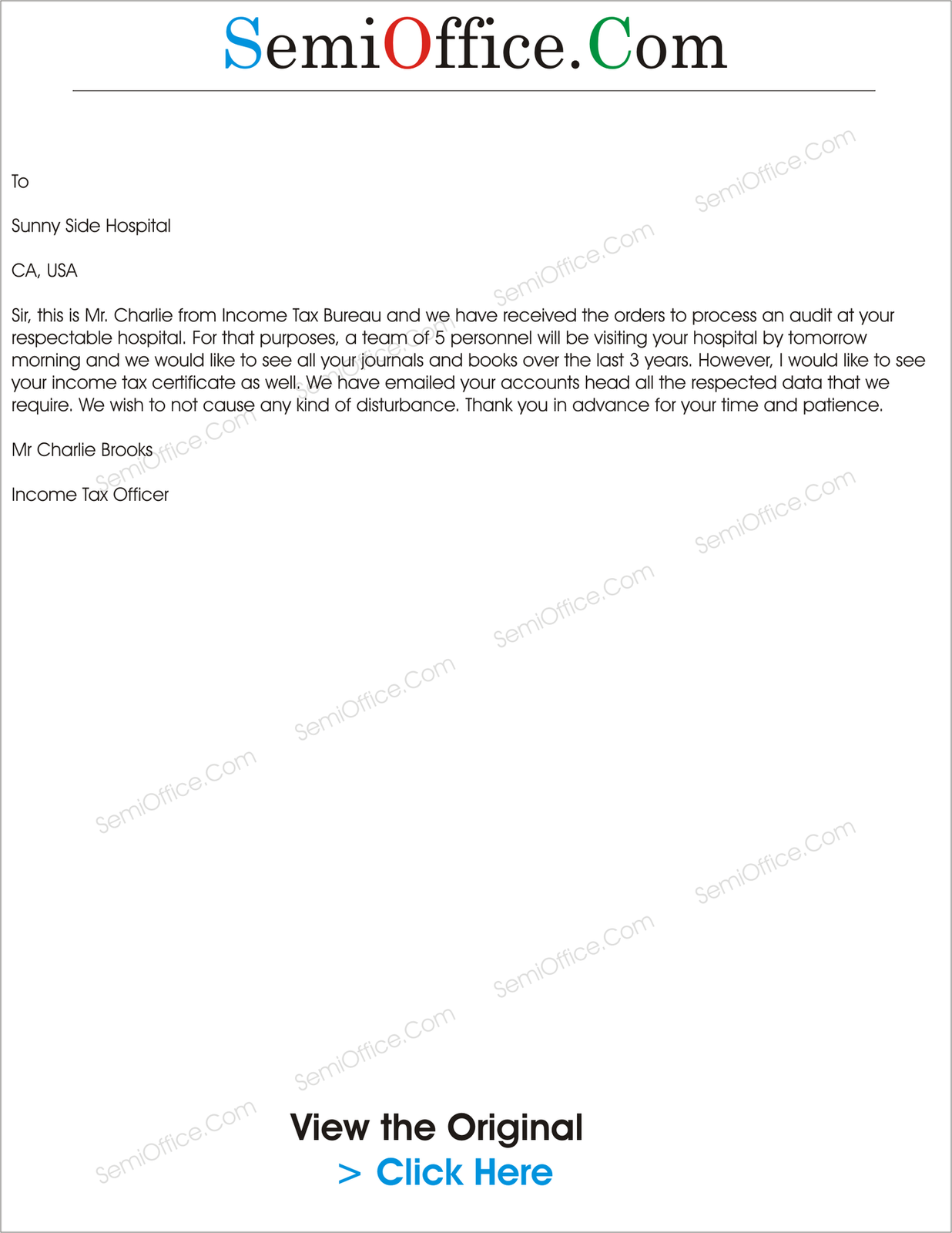 Request Letter for Income Tax Certificate from Bank