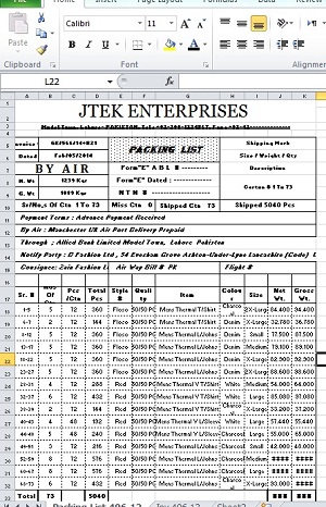 invoice company form List Packing SemiOffice.Com Excel In Template â€“ Export