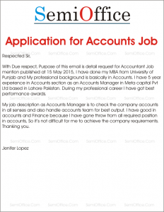 Job Application for Accountant PositionsSemiOffice.Com