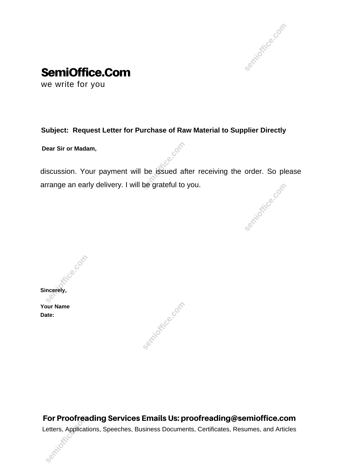 Sample Request Letter For Approval Of Project